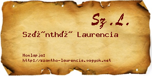 Szánthó Laurencia névjegykártya